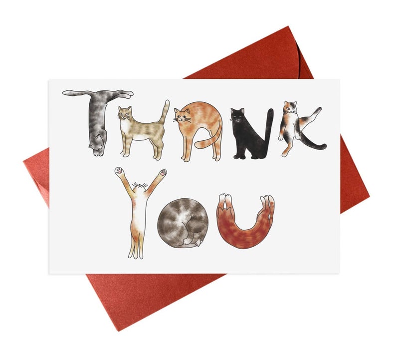 Gonzey Cats Thank You Greeting Cards - Image 1